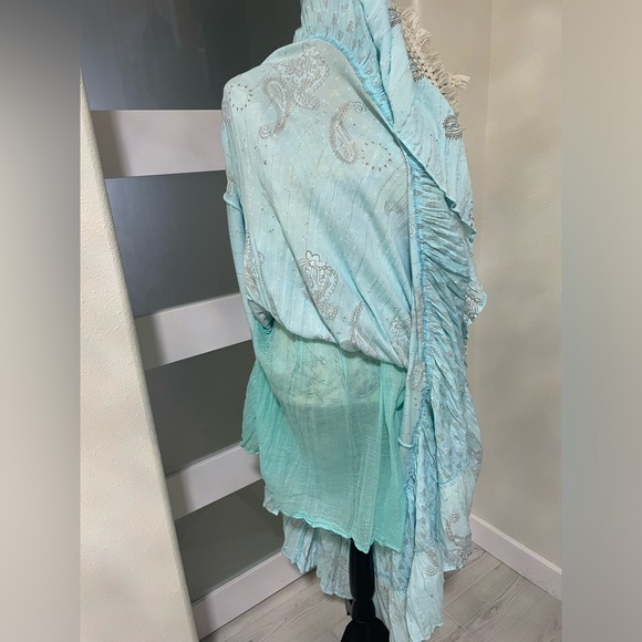 Zury 100% Viscose Paisley Fringe Boho Maxi Dress NWOT - Picture 8 of 9